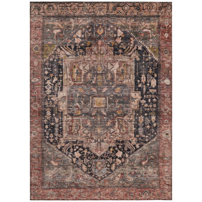 Tapis intérieur lavable 9 pi x 12 pi Medallion