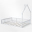 Lit plateforme double en bois avec garde-corps-114222881