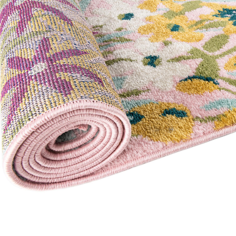 Holle Floral Indoor Rug, Octagon 7'1" x 7'1"