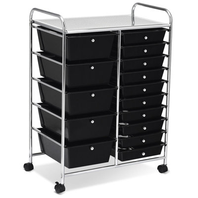 Barksdale 15-Drawer Utility Rolling Organizer Cart