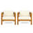 2-Person Outdoor Seating Group With Cushions And Side Table-1339188310