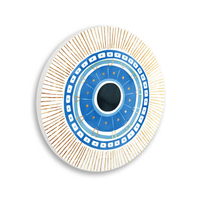 " Patterned Evil Eye Symbol Geometric " Graphic Art Print