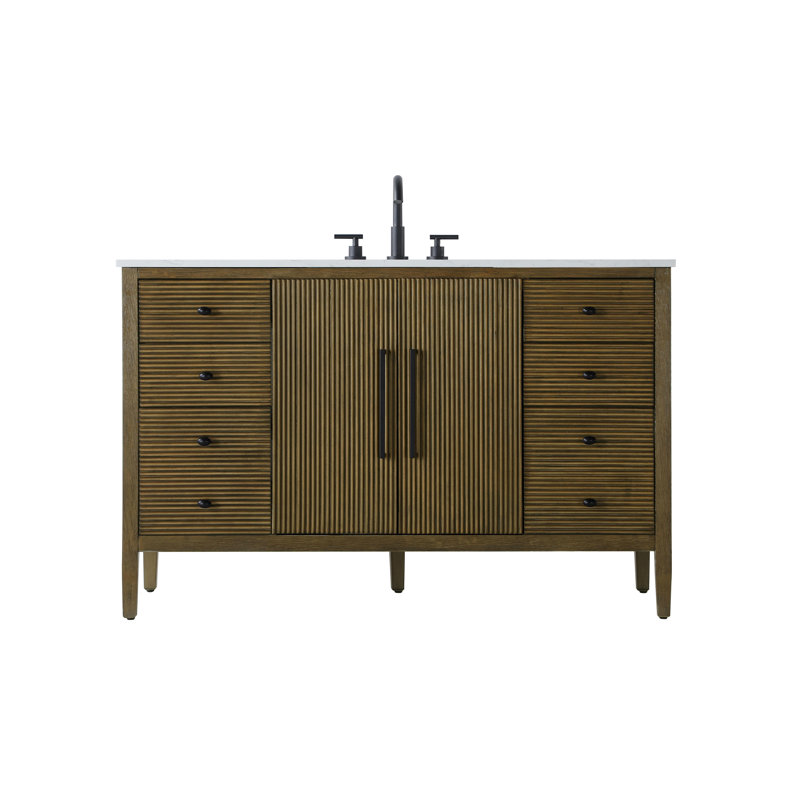 Meuble-lavabo simple 54 po, Noisette chêne