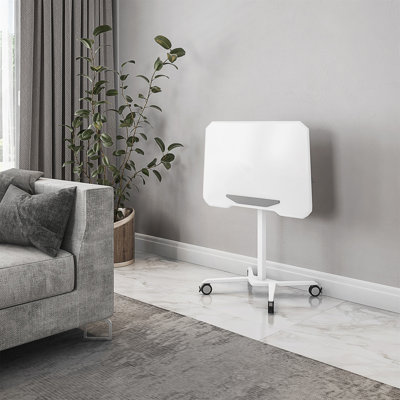 Support d'ordinateur portable blanc pour ordinateur portable avec plateau réglable en hauteur et inclinable blanc