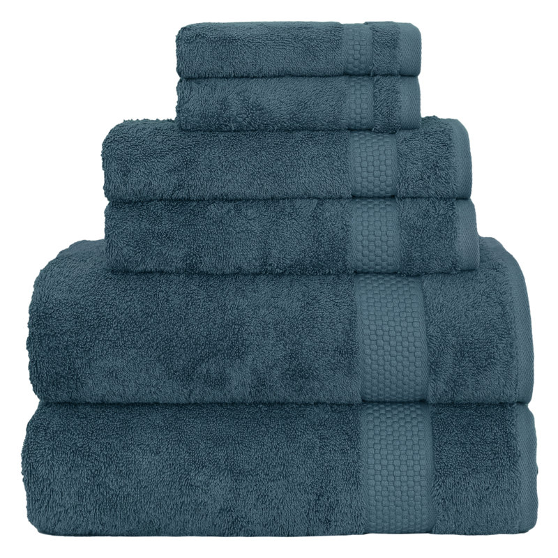 Ensemble de serviettes en coton turc 6 pièces Starlight, Blue