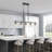 5-light Modern Kitchen Island Linear Pendant Light With Seeded Globe Glass Shades-1005892344