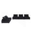 Canapé modulaire en velours noir 5 pièces Anna