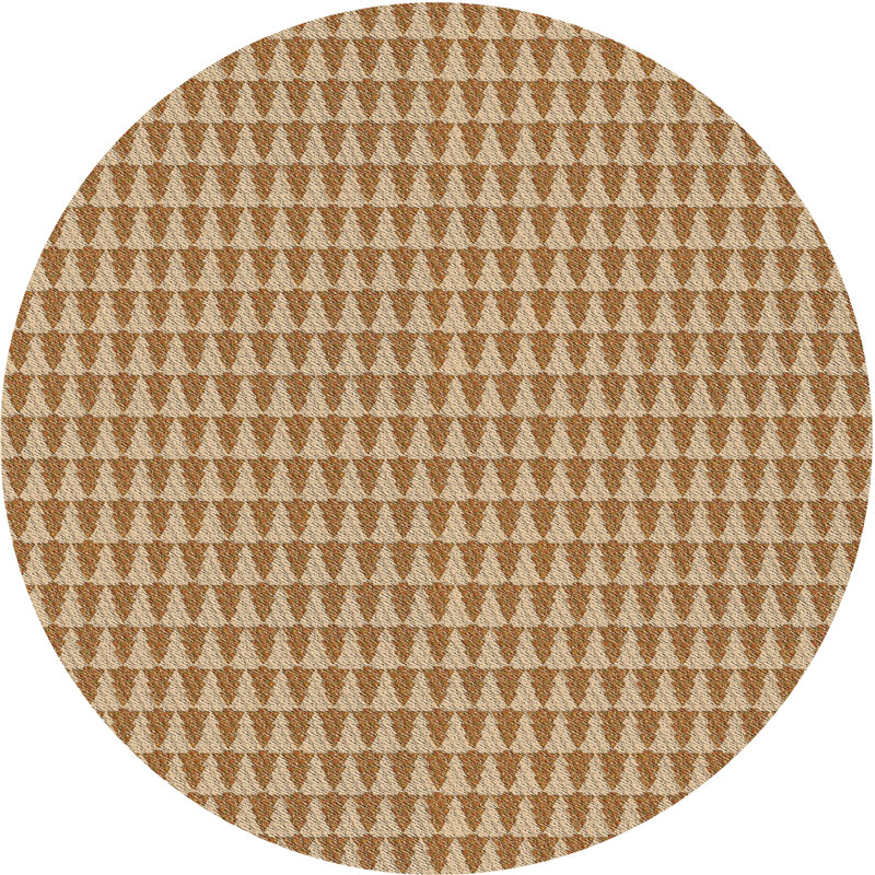 Tapis brun Chantel, Rond 5 pi