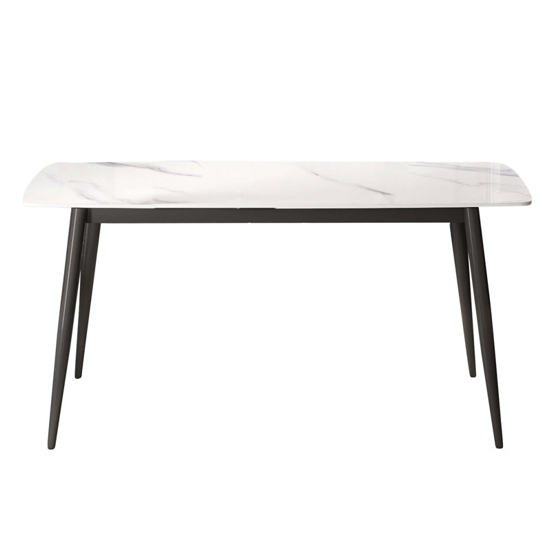 Table de salle à manger 62,99 pouces, White/Dark Grey