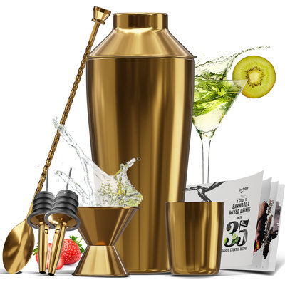 Ensemble d'outils de bar à cocktail en acier inoxydable 8 pièces Joytable