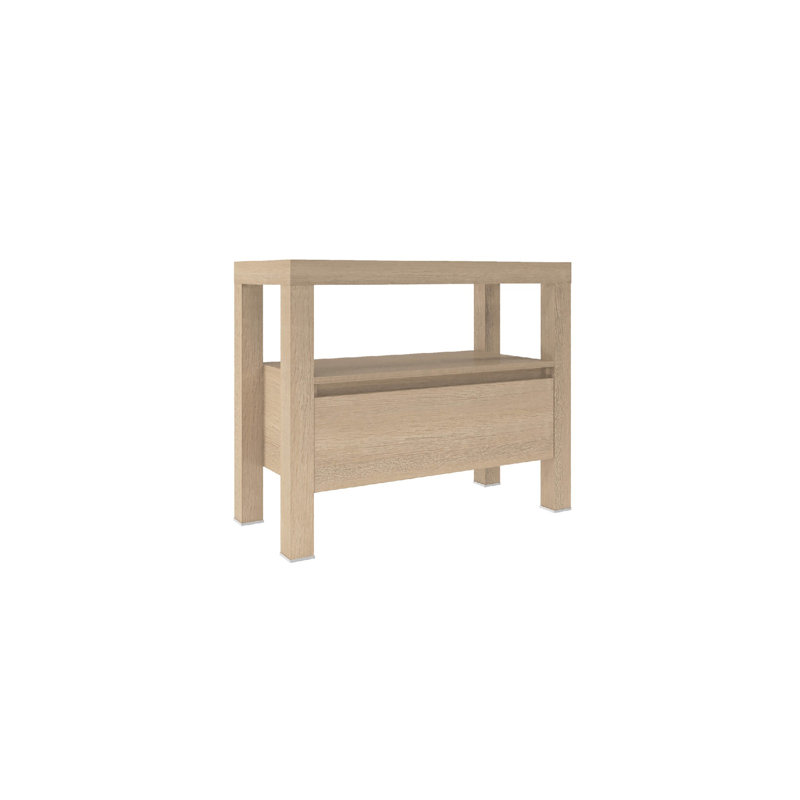 Trumann 101cm Single Bathroom Vanity Base Only in White HG / Sanremo Eiche Rustic, Oak Bardolino Grey