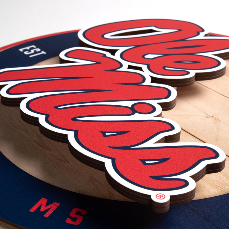 NCAA Mississippi Rebels 3DX Circle Wall Art