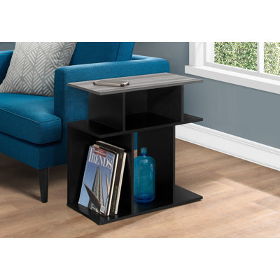 Table de bout moderne avec six tablettes ouvertes