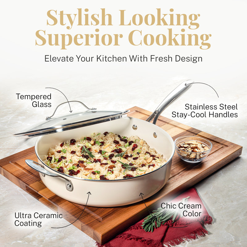 Ensemble de batterie de cuisine et d'ustensiles de cuisine 20 pièces Gotham Steel Naturals Express