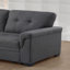 Chaise longue moderne en L avec rangement dissimulé et confort moelleux, parfaite pour les coins du salon