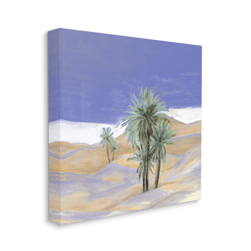 «Desolate Desert Sand Trees» par Patricia Pinto - peinture, Toile tendue, H 17 po x l 17 po x P 1,5 po