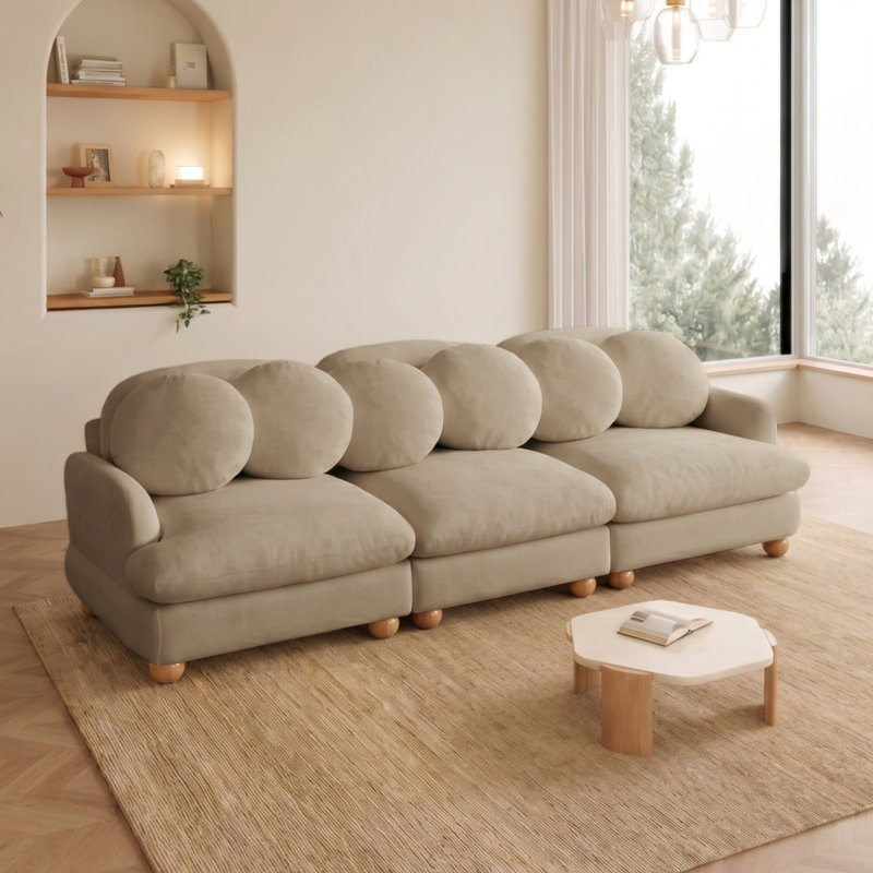 Canapé modulaire Comfy, Chenille brun clair