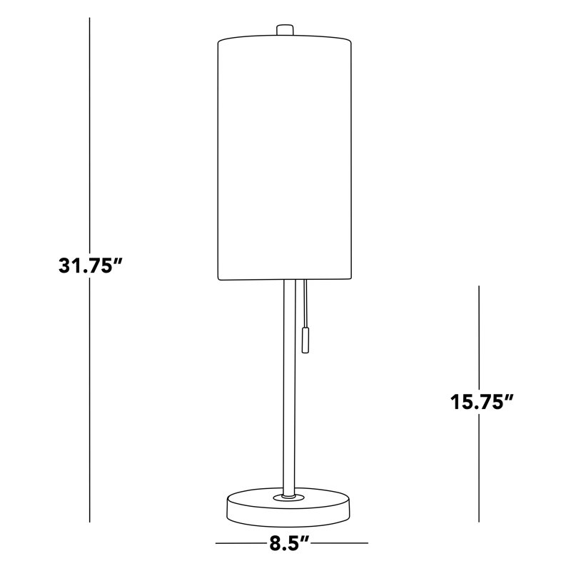 Ensemble de lampe de table avec USB 31,75 "Kelci, Plaqué or, Blanc