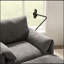 Canapé simple avec repose-pieds de rangement, support de téléphone réglable, chargeur USB, poches latérales, accoudoirs en forme d'oreiller, méridienne large pour le salon et appartement, chenille-2007992636