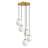 Elegant Adjustable Chandelier - Gold Metal Body, 15 x 15 x 45.3 inches | Height: 15.7 - 45.3 inches | 5 x E14 Socket (Max 40W) | Stylish Lighting for Dining Room, Living Room & Entryway, Modern Design, Bulb Not Included-956195332
