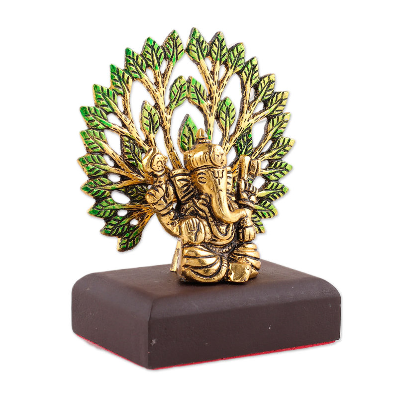  Handmade Ganesha In Calmness Aluminum Sculpture