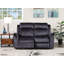 Causeuse inclinable électrique en tissu gris foncé avec accoudoirs coussinés-72804006