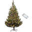 Arbre de Noël artificiel 7 pi, cèdre réaliste clairsemé avec lumières DEL bicolores et 2931 pointes, assemblage facile, arbre de Noël à charnières pour les vacances de bureau à domicile, vert