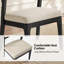 Chaise de salle à manger en tonneau de bois massif avec dossier en rotin de 21,75 po de largeur Debbora-435689507