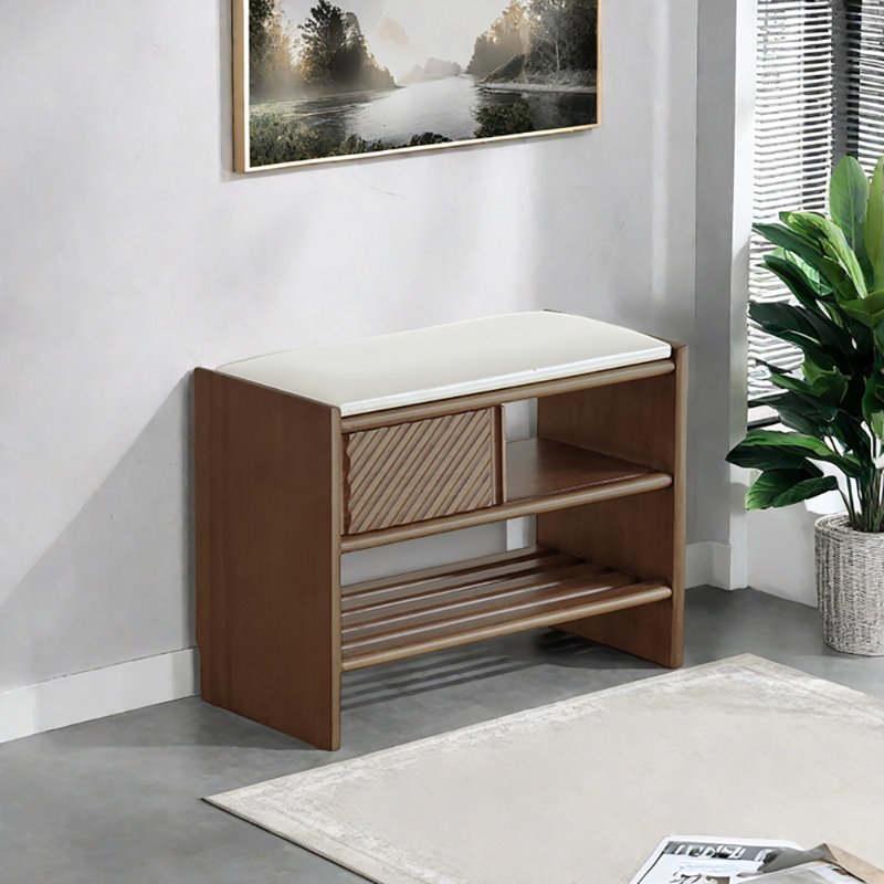 Banc de rangement pour chaussures de style rétro 23,6 po