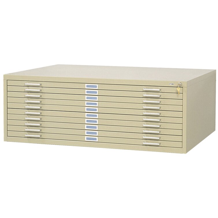 Ten-Drawer Flat File Filing Cabinet