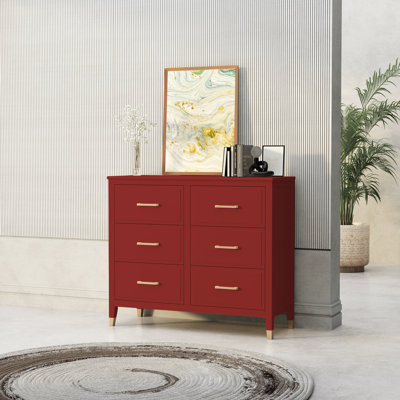 6 Drawer 105Cm W Double Dresser