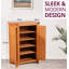 Abbey 15 Pair Solid Wood Shoe Storage Cabinet