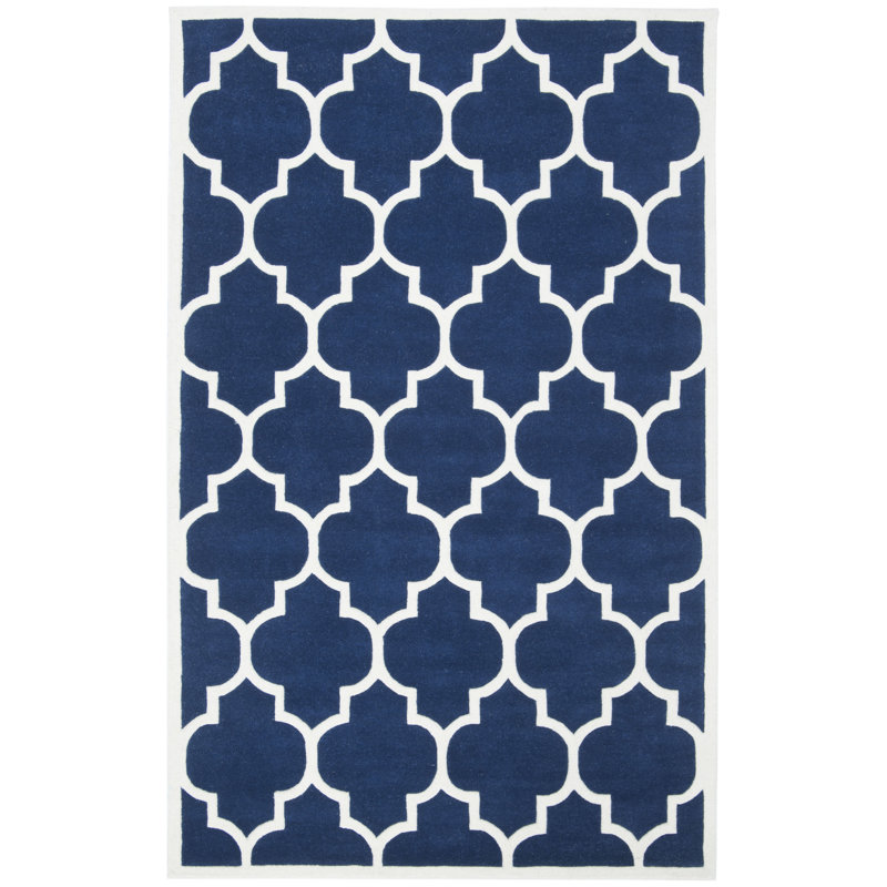 Carolene Hand Tufted Wool Geometric Rug, Rectangle 7'6" x 9'6"