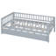 Lit de jour gris simple avec couchette et garde-corps - Polyvalent et pratique Maximisez votre espace