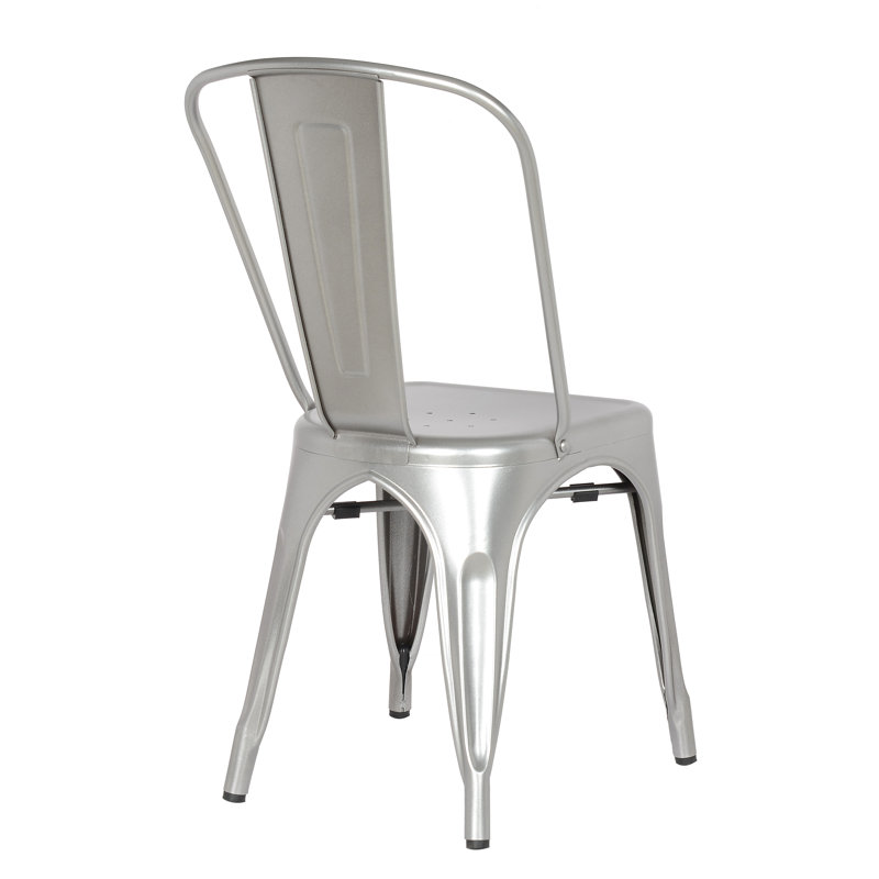 17.71'' H Upholstered Side Chair, Silver Pearl