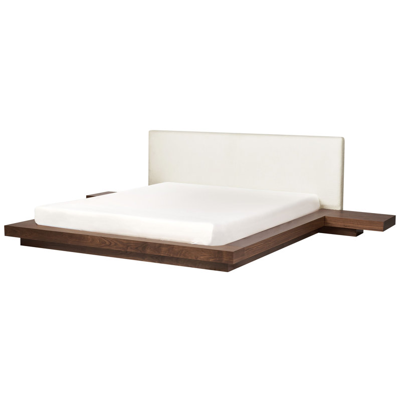 Ronish Upholstered Bed, Kingsize (5'), Brown/White
