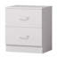 Lycinda 3 Piece Bedroom Furniture Set. 2 Door Wardrobe. 4 Drawer Chest Of Drawers. 2 Drawer Bedside Table. Matt Finish, Scratch Resistant, Brushed Chrome Metal Handles-88153597