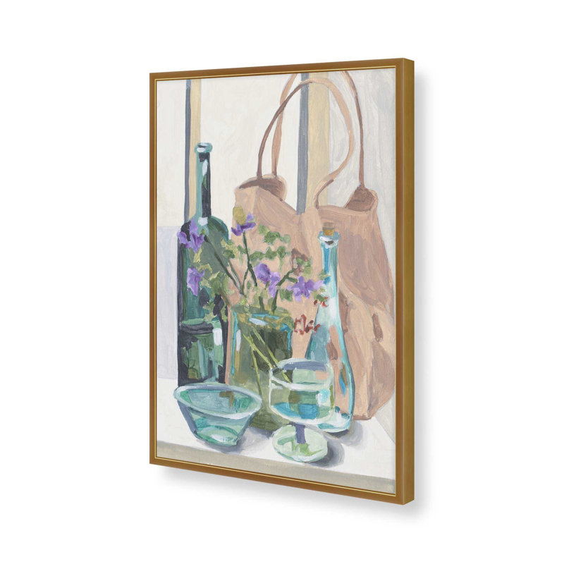 «Sustain Elegance I» par Melissa Wang, reproduction d'art, Impression sur cadre ouvert sans papier mat, Doré