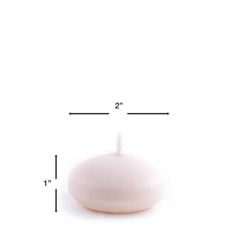 Bougie flottante sans parfum, Ivoire, H 1 po x l 2 po x P 2 po
