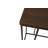 Natayla Rustic Brown C-Shaped Metal Frame End Table for Living Room, Bedroom, Bedside