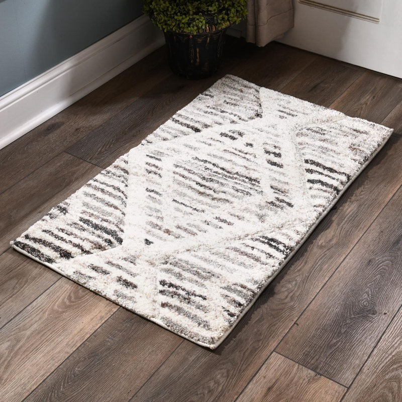 Tapis à motif géométrique abstrait Arbon Collection, Rectangulaire 3 pi x 2 pi