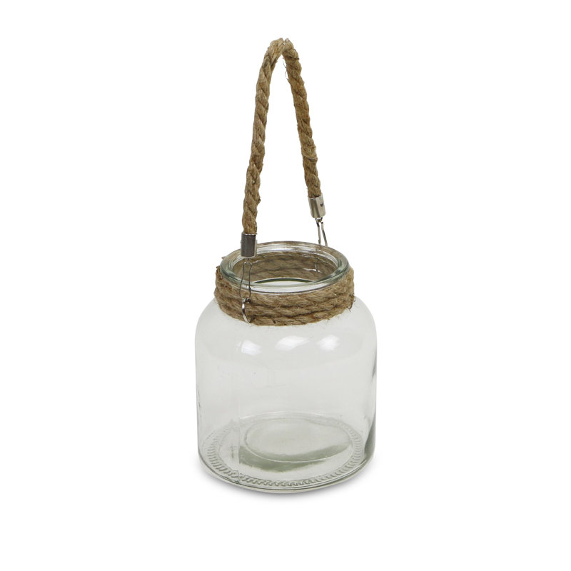 Glass Jar, 6.25" H x 5.5" W x 5.5" D