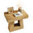 Modern 2-Tier Nightstand With Trapezoid Base, Wood-Grain Finish Bedside Table-322280922