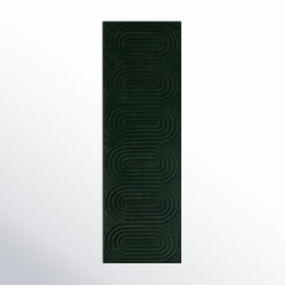 Tillie Green Hand-Tufted Geometric Wool Rug