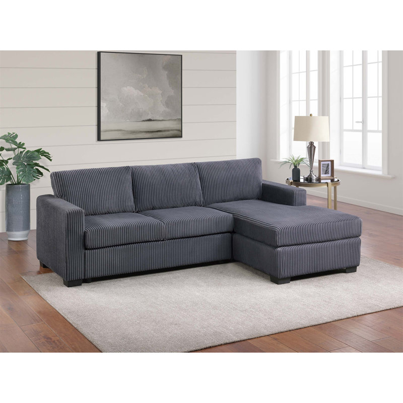 Canapé modulaire en L avec accoudoirs carrés 2 pièces et pieds carrés en plastique Canapé avec accoudoir à droite et accoudoir à gauche