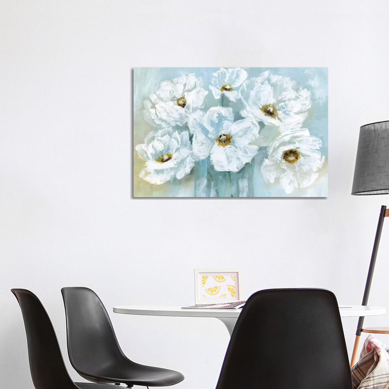 White Poppy Bouquet by Nan - Wrapped Canvas Print, 101.6 cm H x 66.04 cm W x 3.175 cm D