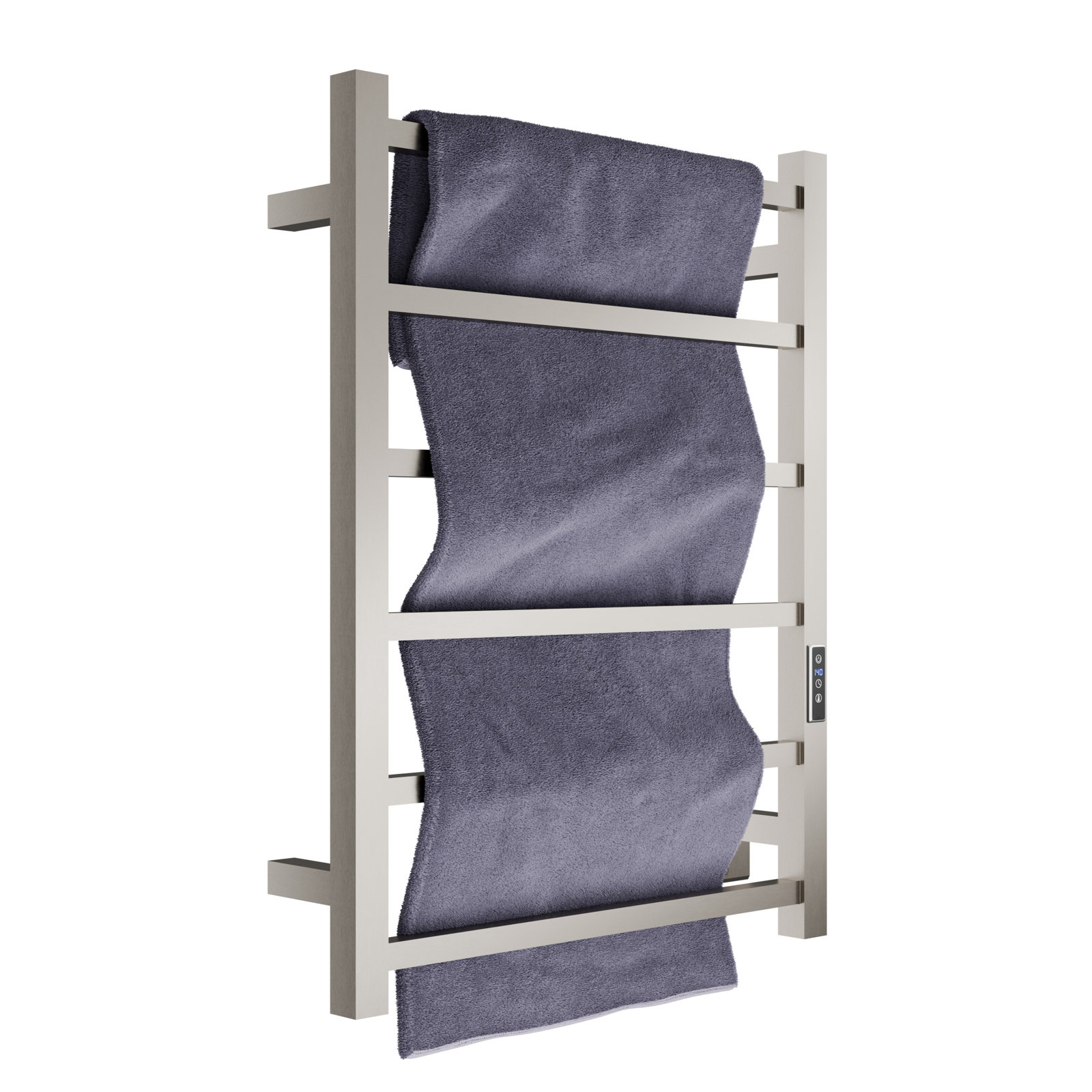 Charles Series Wall Mounted Electric Towel Warmer, Brushed Nickel