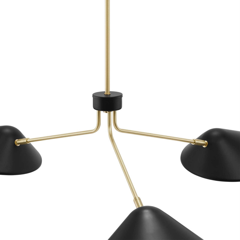 Luminaire suspendu à 3 lumières 14 "Journey par Modway, Noir