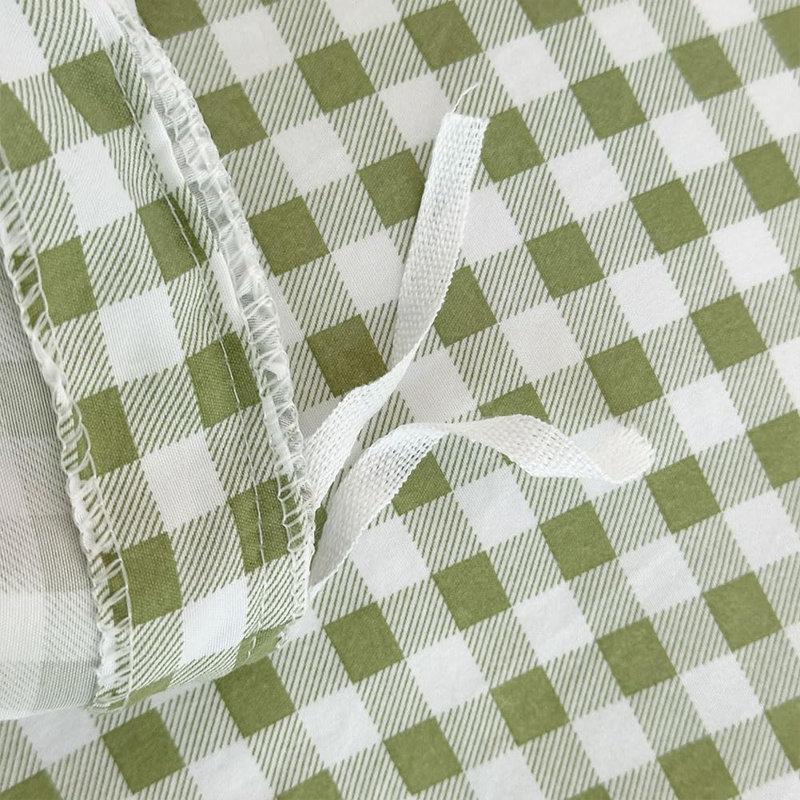 Ensemble de housse de couette à volants Gingham, ensemble de housse d'édredon à carreaux en microfibre prélavée, Grand lit