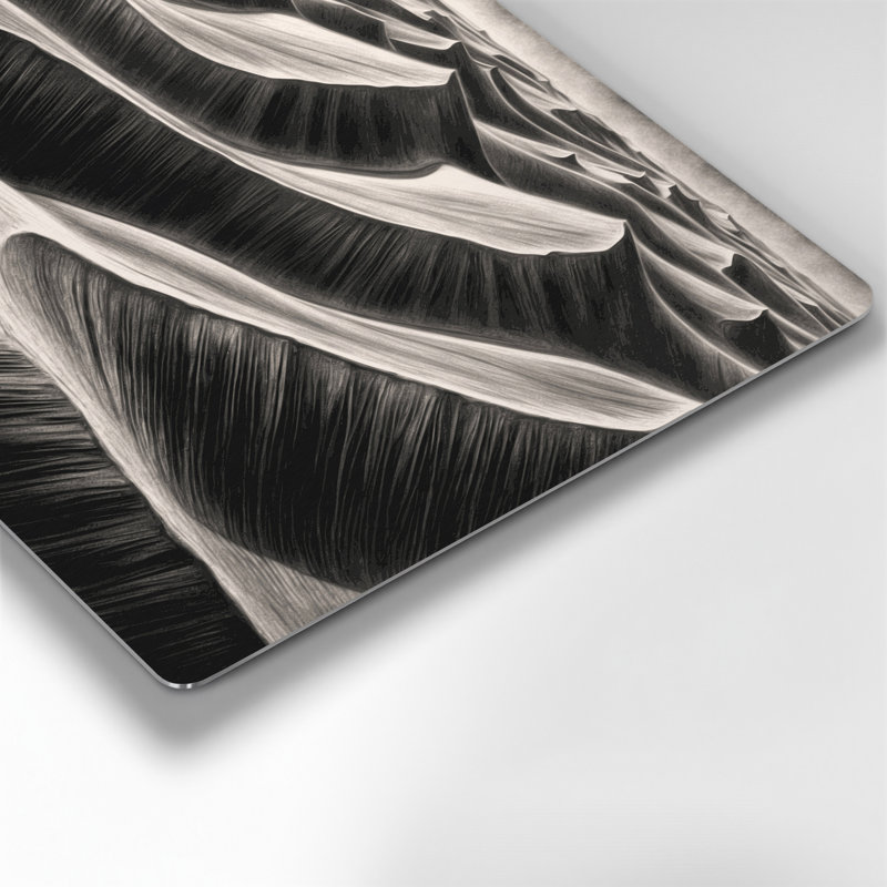 Art mural horizontal gris rayé gris foncé